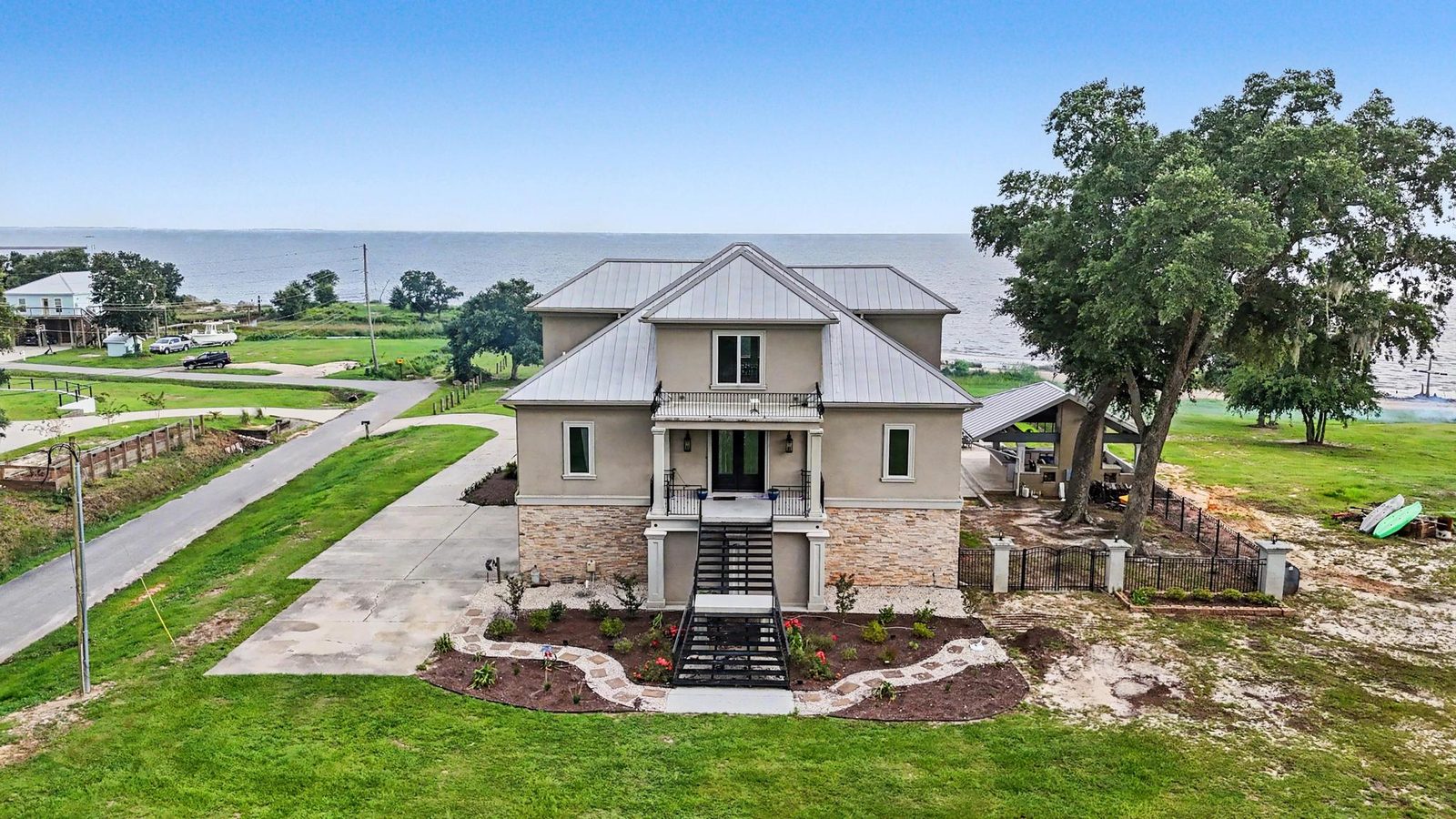 Exterior view of the Gulf-front residence